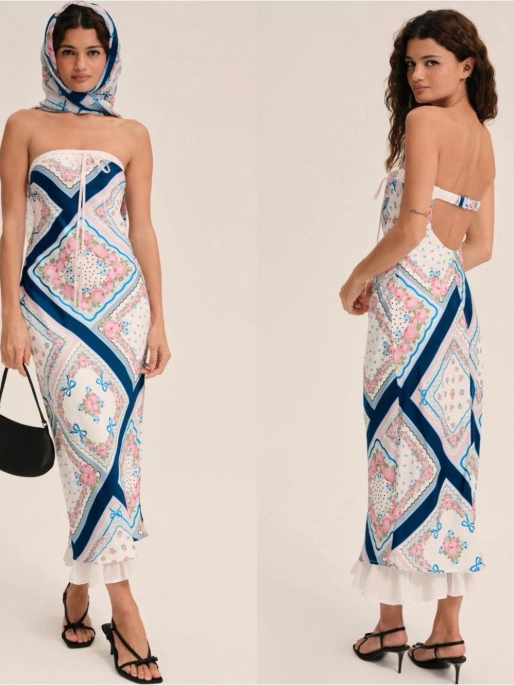 Anthropologie For Love & Lemons Midi Slip Dress Daisy Mae Strapless Size Small